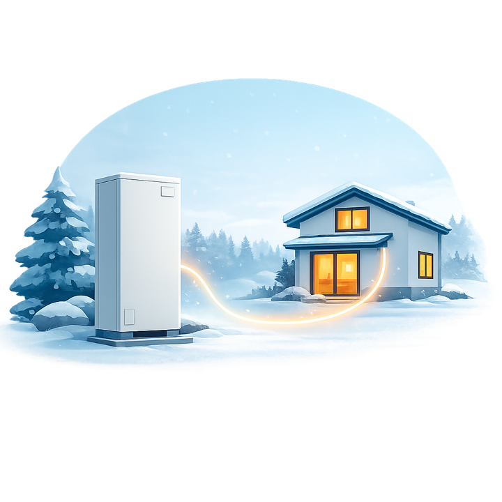 住宅の屋外に設置された蓄電池ユニット
